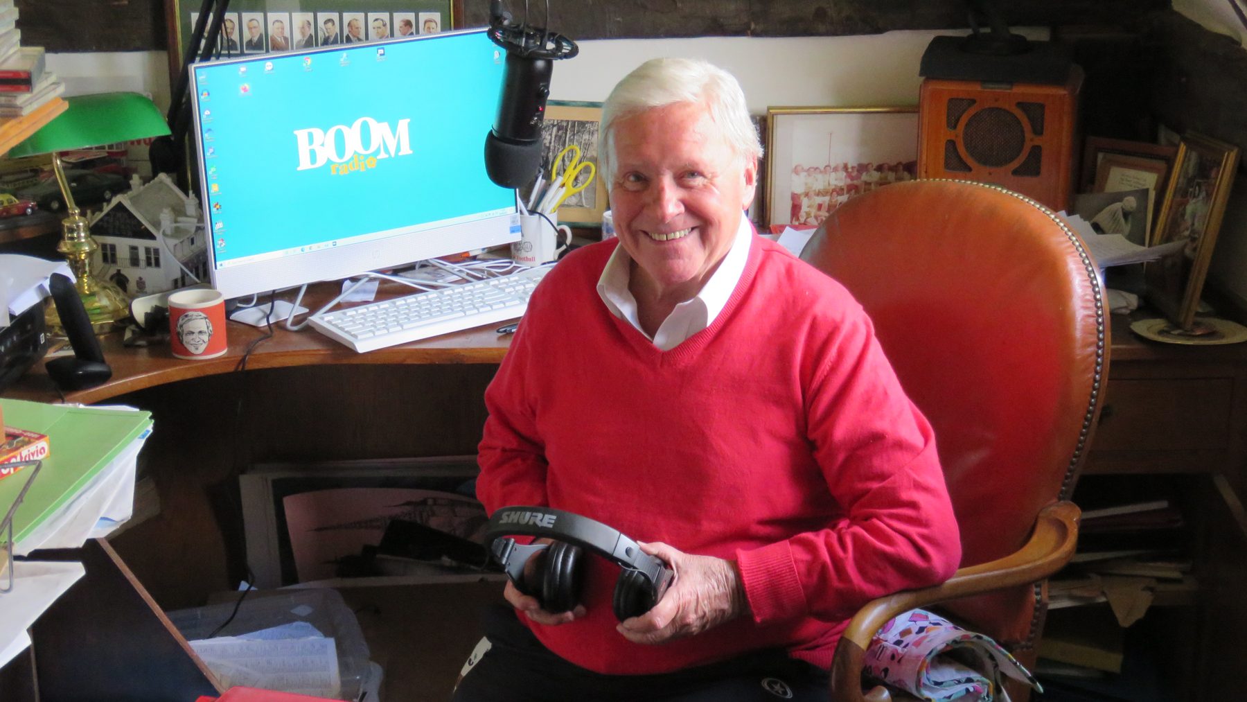 David in the studio for Boom Radio